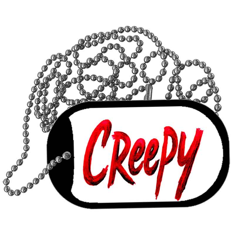 Creepy Metal Novelty Dog Tag Necklace DT-14540