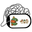 Ornament Monster and Ghosts Metal Novelty Dog Tag Necklace DT-14550 2" x 1" Dog Tag (DT)