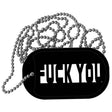 F-ck You Hidden Metal Novelty Dog Tag Necklace DT-14555 2" x 1" Dog Tag (DT)