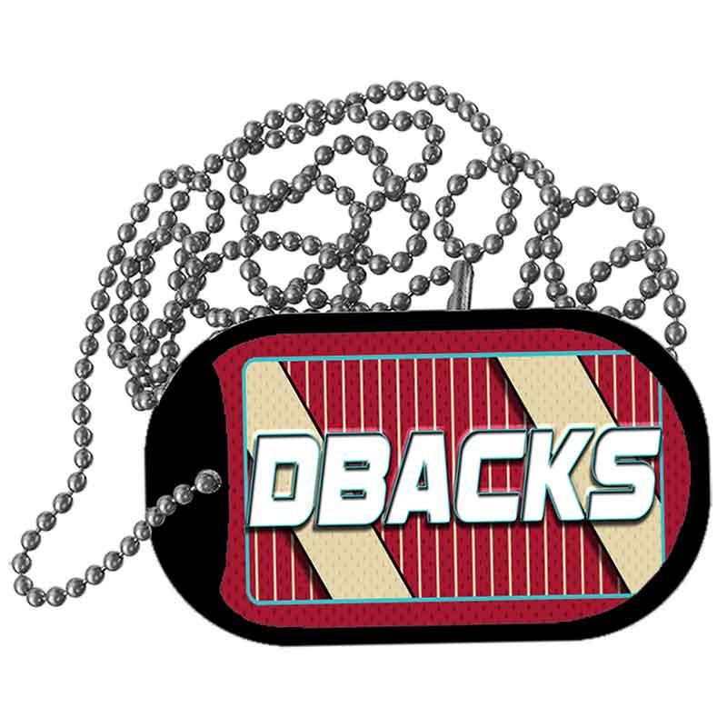 DBACKS Graphic Metal Novelty Dog Tag Necklace DT-14565 2" x 1" Dog Tag (DT)