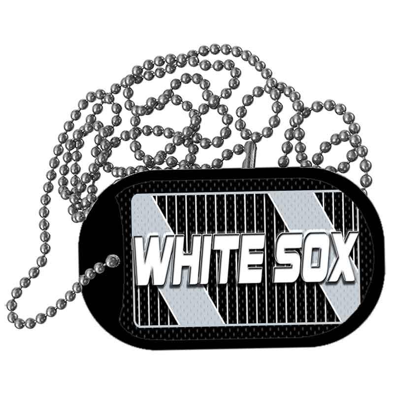 WHITE SOX Graphic Metal Novelty Dog Tag Necklace DT-14570 2" x 1" Dog Tag (DT)