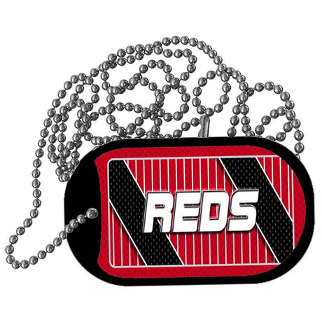 REDS Graphic Metal Novelty Dog Tag Necklace DT-14571 2" x 1" Dog Tag (DT)