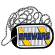 BREWERS Graphic Metal Novelty Dog Tag Necklace DT-14580 2" x 1" Dog Tag (DT)