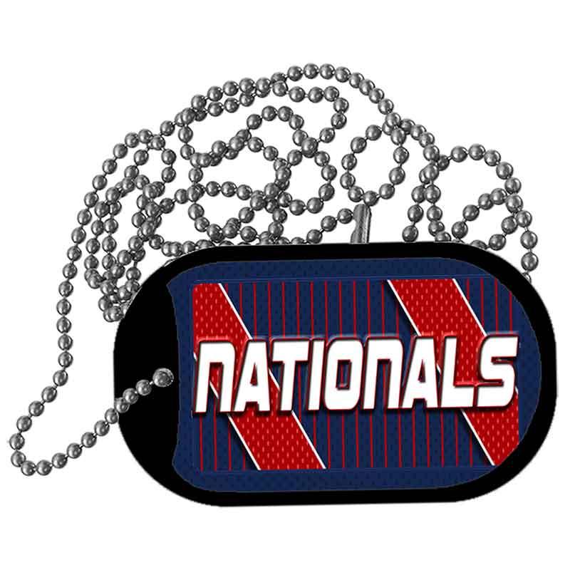 NATIONALS Graphic Metal Novelty Dog Tag Necklace DT-14594 2" x 1" Dog Tag (DT)