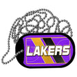 LAKERS Graphic Metal Novelty Dog Tag Necklace DT-14608 2" x 1" Dog Tag (DT)