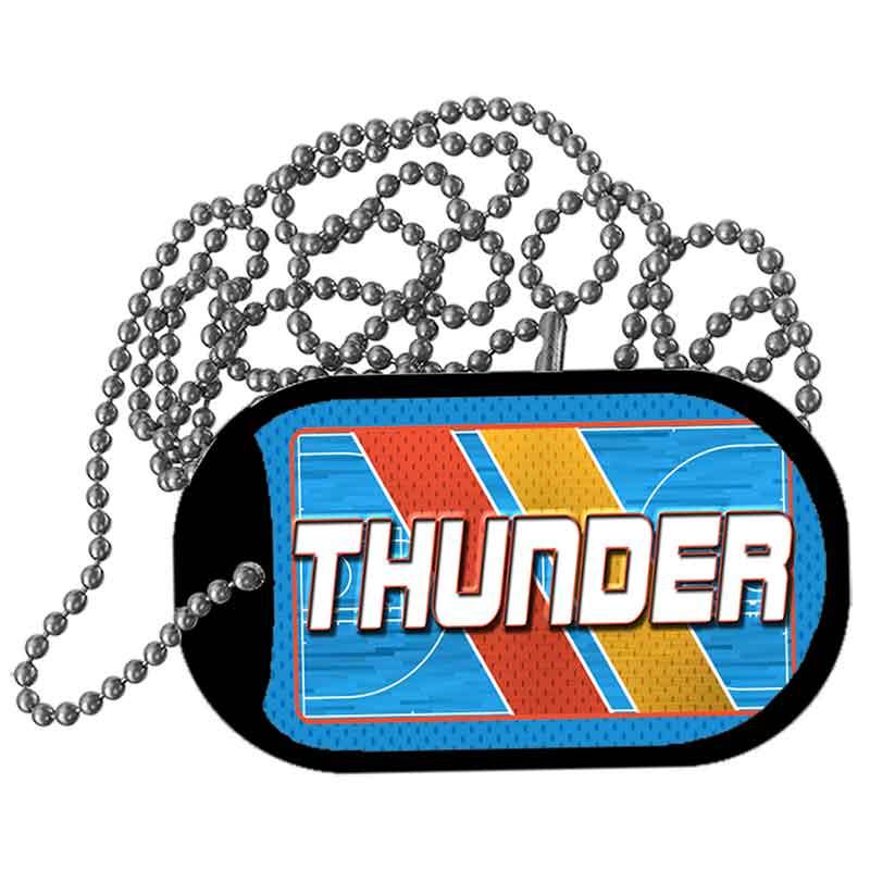 THUNDER Graphic Metal Novelty Dog Tag Necklace DT-14615 2" x 1" Dog Tag (DT)