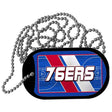 76ERS Graphic Metal Novelty Dog Tag Necklace DT-14617 2" x 1" Dog Tag (DT)