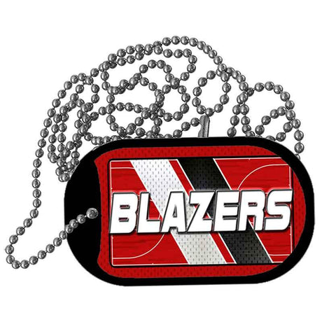 BLAZERS Graphic Metal Novelty Dog Tag Necklace DT-14619 2" x 1" Dog Tag (DT)