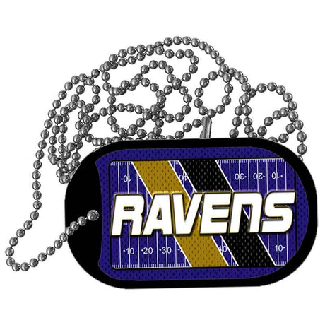RAVENS Graphic Metal Novelty Dog Tag Necklace DT-14627 2" x 1" Dog Tag (DT)