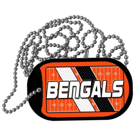 BENGALS Graphic Metal Novelty Dog Tag Necklace DT-14631 2" x 1" Dog Tag (DT)