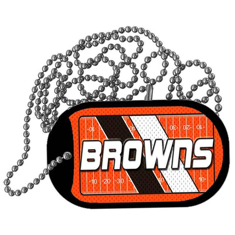 BROWNS Graphic Metal Novelty Dog Tag Necklace DT-14632 2" x 1" Dog Tag (DT)