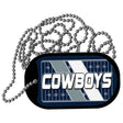 COWBOYS Graphic Metal Novelty Dog Tag Necklace DT-14633 2" x 1" Dog Tag (DT)