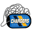 CHARGERS Graphic Metal Novelty Dog Tag Necklace DT-14642 2" x 1" Dog Tag (DT)