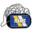 RAMS Graphic Metal Novelty Dog Tag Necklace DT-14643 2" x 1" Dog Tag (DT)