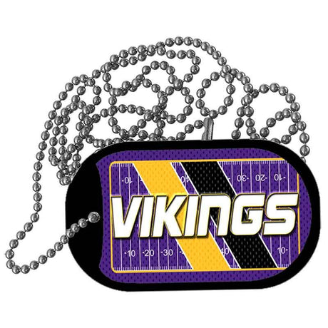 VIKINGS Graphic Metal Novelty Dog Tag Necklace DT-14645 2" x 1" Dog Tag (DT)