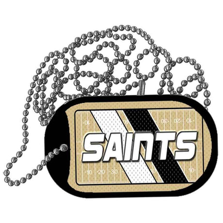 SAINTS Graphic Metal Novelty Dog Tag Necklace DT-14647 2" x 1" Dog Tag (DT)