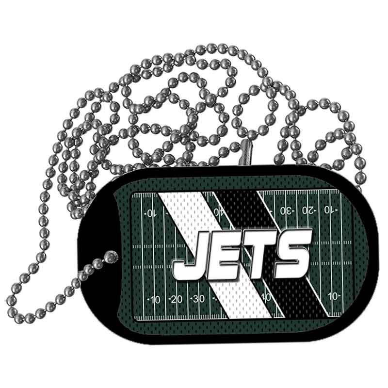 JETS Graphic Metal Novelty Dog Tag Necklace DT-14649 2" x 1" Dog Tag (DT)