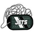 JETS Graphic Metal Novelty Dog Tag Necklace DT-14649 2" x 1" Dog Tag (DT)