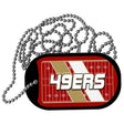 49ERS Graphic Metal Novelty Dog Tag Necklace DT-14652 2" x 1" Dog Tag (DT)
