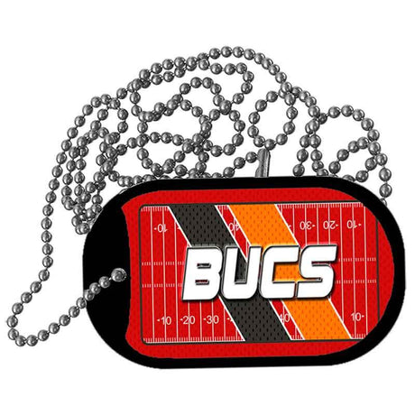 BUCS Graphic Metal Novelty Dog Tag Necklace DT-14654 2" x 1" Dog Tag (DT)