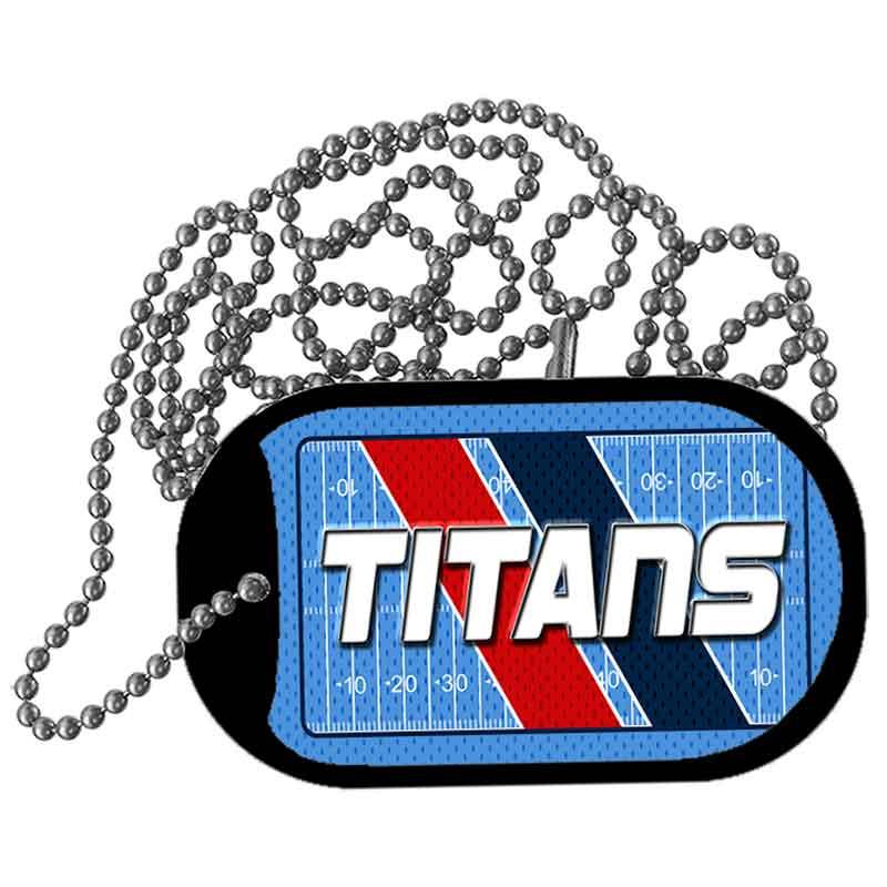 TITANS Graphic Metal Novelty Dog Tag Necklace DT-14655 2" x 1" Dog Tag (DT)