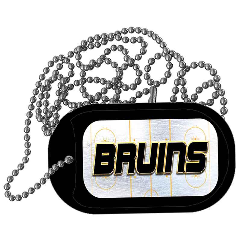 BRUINS Graphic Metal Novelty Dog Tag Necklace DT-14658 2" x 1" Dog Tag (DT)