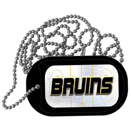 BRUINS Graphic Metal Novelty Dog Tag Necklace DT-14658 2" x 1" Dog Tag (DT)