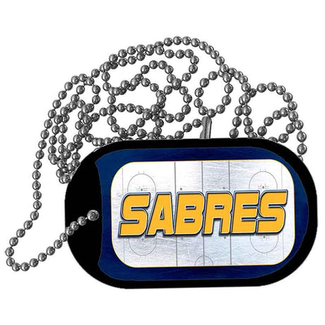 SABRES Graphic Metal Novelty Dog Tag Necklace DT-14659 2" x 1" Dog Tag (DT)