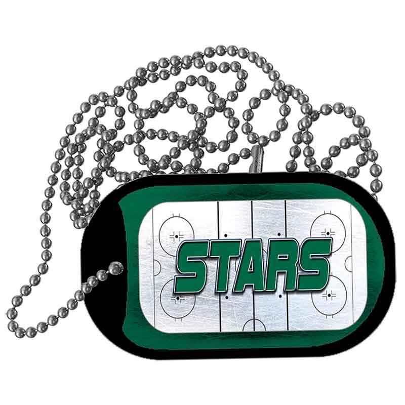 STARS Graphic Metal Novelty Dog Tag Necklace DT-14665 2" x 1" Dog Tag (DT)