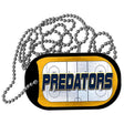 PREDATORS Graphic Metal Novelty Dog Tag Necklace DT-14672 2" x 1" Dog Tag (DT)