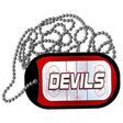 DEVILS Graphic Metal Novelty Dog Tag Necklace DT-14673 2" x 1" Dog Tag (DT)