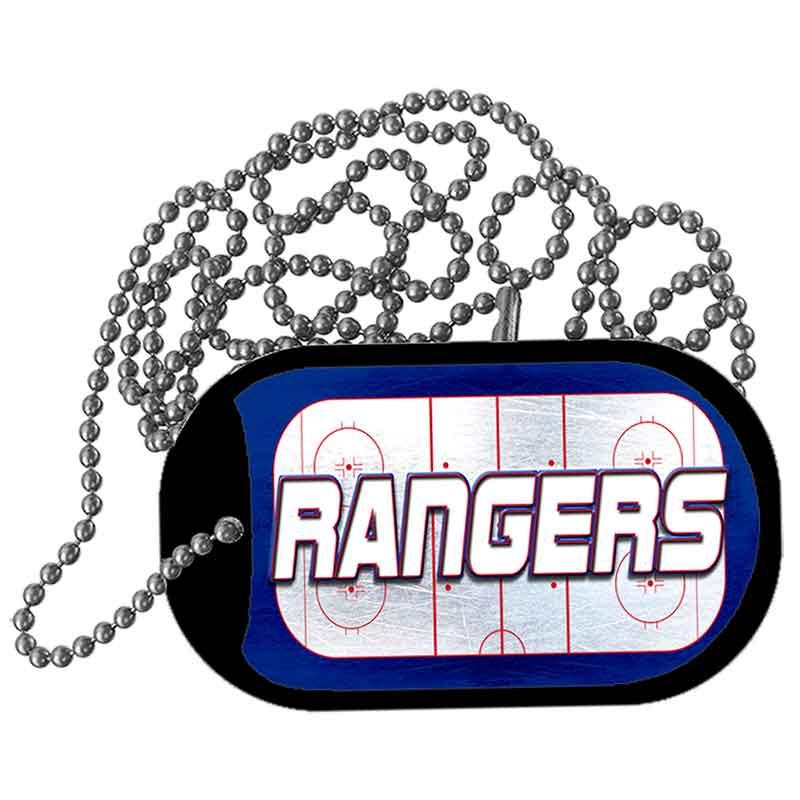 RANGERS Graphic Metal Novelty Dog Tag Necklace DT-14675 2" x 1" Dog Tag (DT)