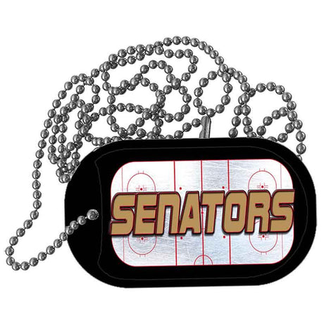 SENATORS Graphic Metal Novelty Dog Tag Necklace DT-14676 2" x 1" Dog Tag (DT)