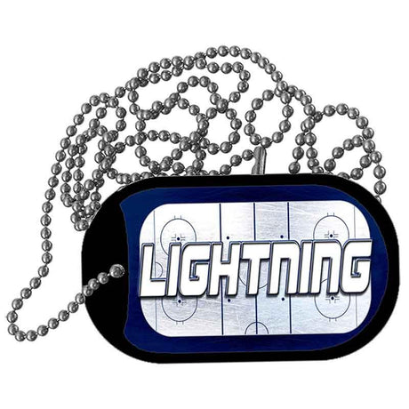 LIGHTNING Graphic Metal Novelty Dog Tag Necklace DT-14682 2" x 1" Dog Tag (DT)