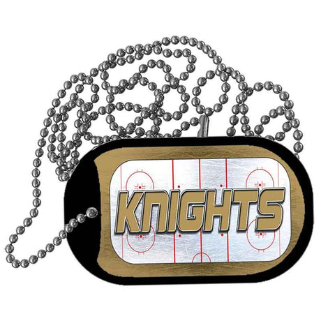 KNIGHTS Graphic Metal Novelty Dog Tag Necklace DT-14686 2" x 1" Dog Tag (DT)