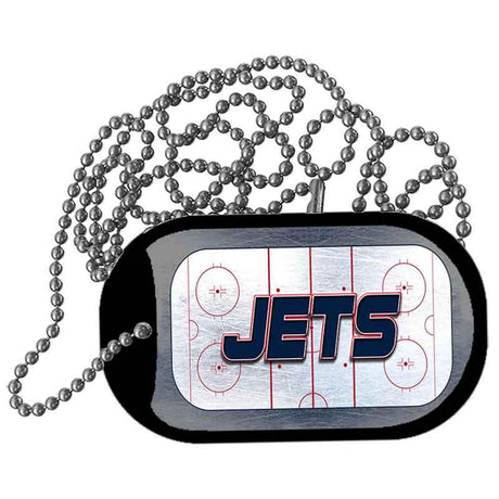 JETS Graphic Metal Novelty Dog Tag Necklace DT-14688 2" x 1" Dog Tag (DT)