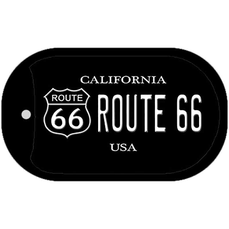 Route 66 California Novelty Metal Dog Tag Necklace DT-1481 2" x 1" Dog Tag (DT)