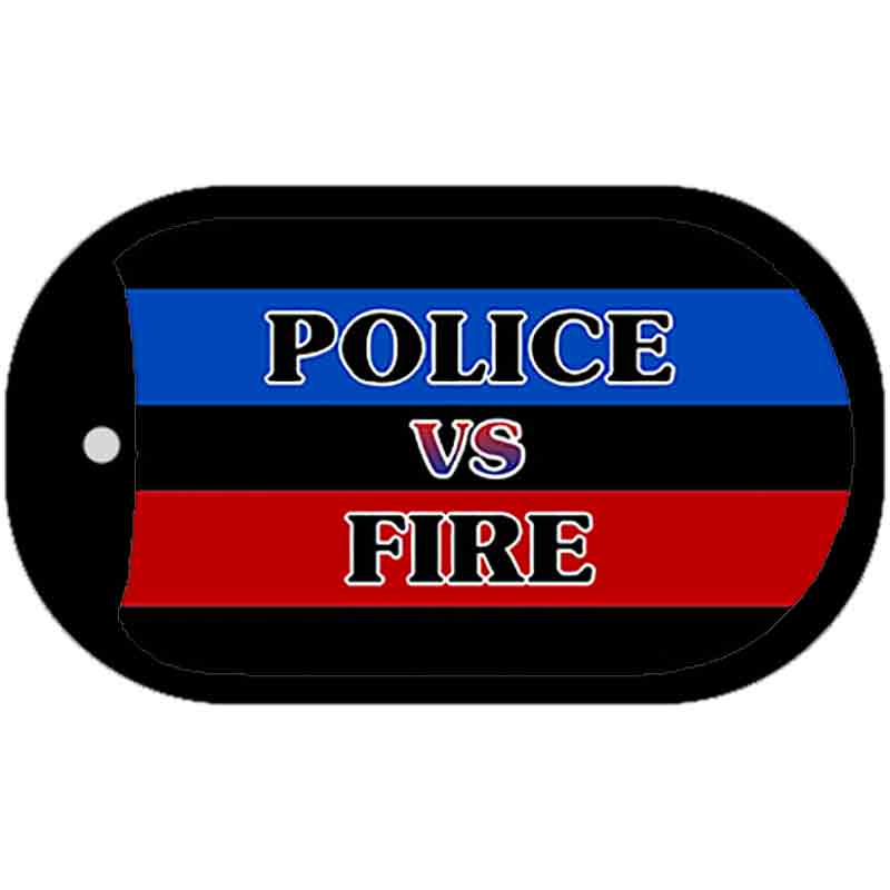 Police vs Fire Novelty Dog Tag Necklace DT-1498
