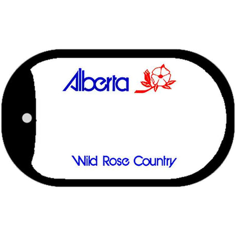 Alberta Blank Novelty Metal Dog Tag Necklace DT-1502