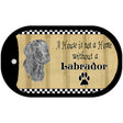 Labrador Pencil Sketch Novelty Metal Dog Tag Necklace DT-1702 2" x 1" Dog Tag (DT)