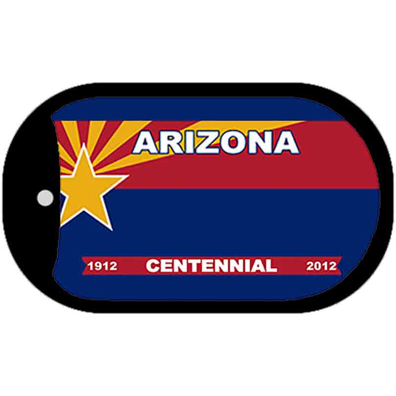 Arizona Centennial State Blank Novelty Metal Dog Tag Necklace DT-1801