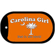 Carolina Girl Orange Novelty Metal Dog Tag Necklace DT-180 2" x 1" Dog Tag (DT)