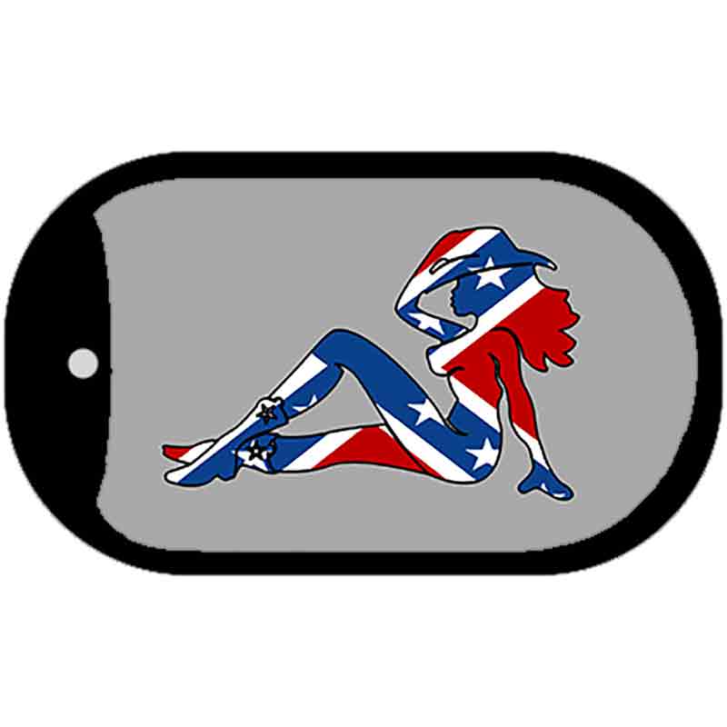 Cowgirl Confederate Dog Tag Kit Novelty Necklace DT-1835