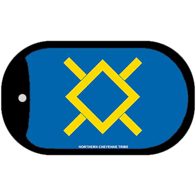 Northern Cheyenne Tribe Novelty Metal Dog Tag Necklace DT-1877 2" x 1" Dog Tag (DT)