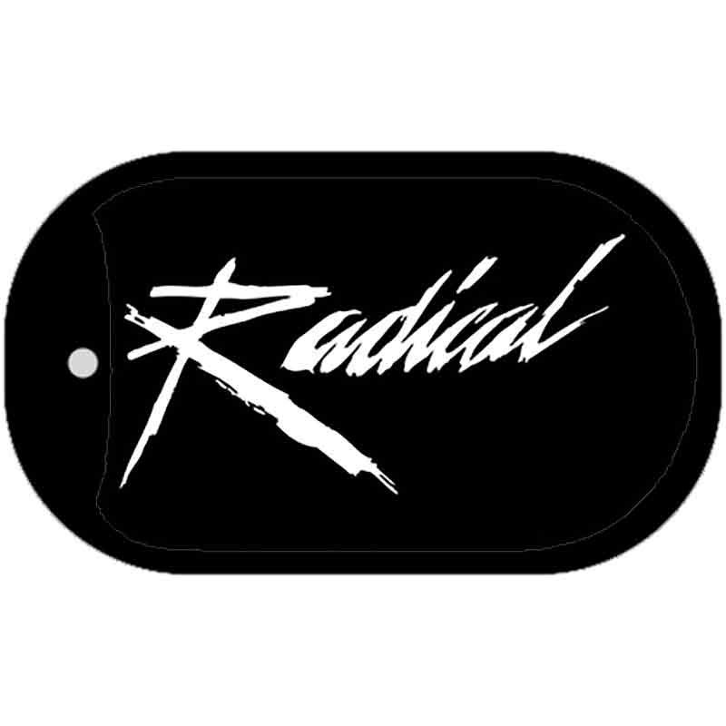 Radical Novelty Metal Dog Tag Necklace DT-1890 2" x 1" Dog Tag (DT)