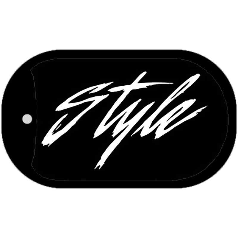 Style Novelty Metal Dog Tag Necklace DT-1891 2" x 1" Dog Tag (DT)