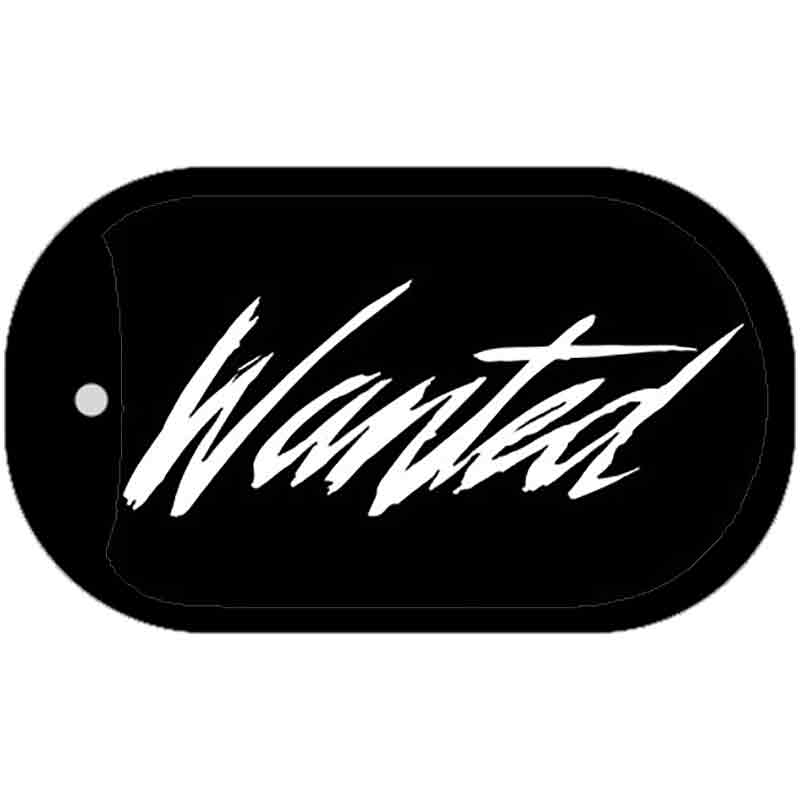 Wanted Novelty Metal Dog Tag Necklace DT-1899 2" x 1" Dog Tag (DT)
