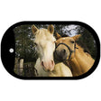 Horses Sweet On Each Other Novelty Metal Dog Tag Necklace DT-2024 2" x 1" Dog Tag (DT)