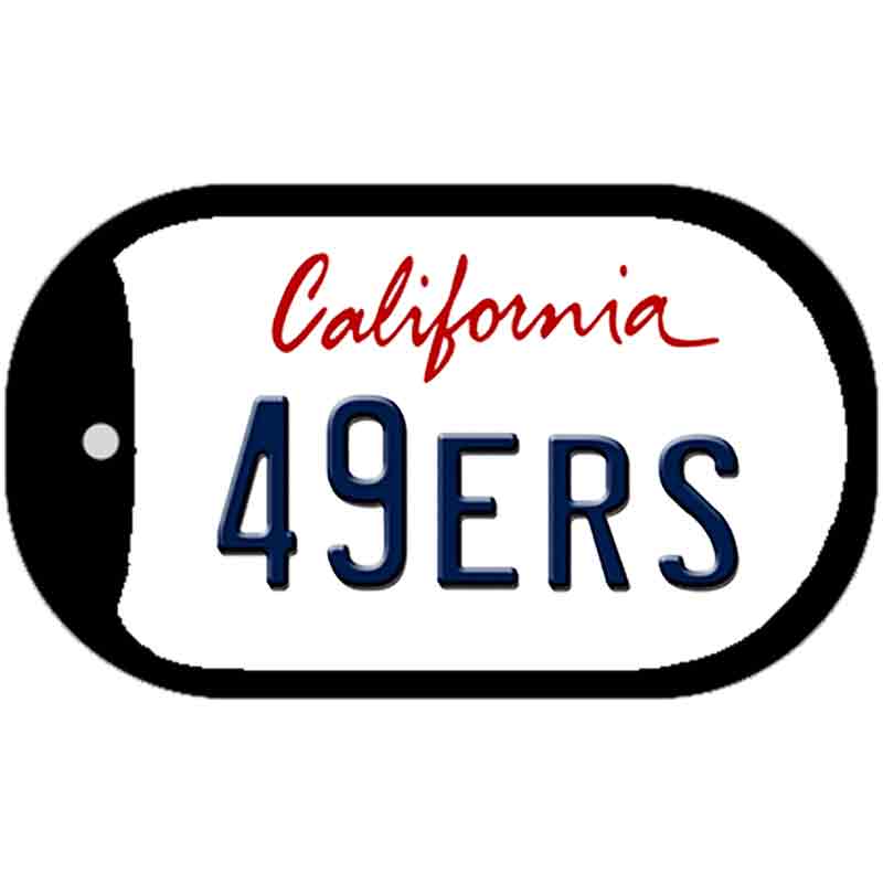 49ers California Novelty Metal Dog Tag Necklace DT-2034 2" x 1" Dog Tag (DT)