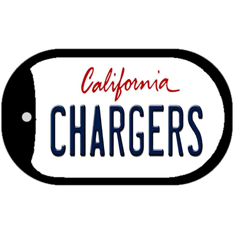 Chargers California Novelty Metal Dog Tag Necklace DT-2035 2" x 1" Dog Tag (DT)